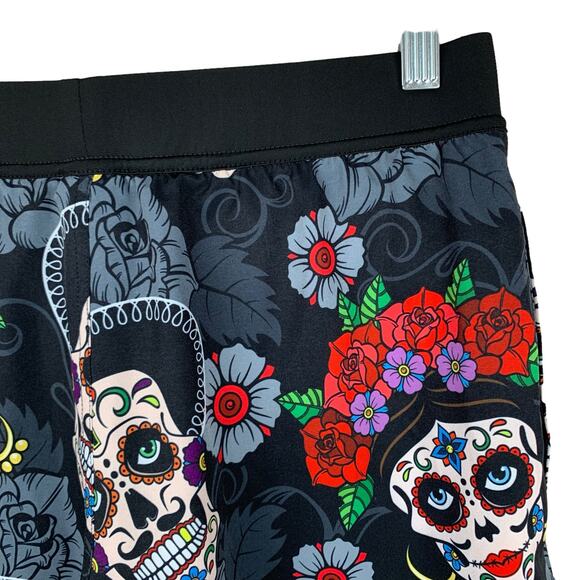 Tachuntfish THF Athletic Shorts Dia De Los Muertos Skull Pattern Men’s S - Picture 7 of 9